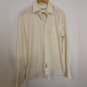 Vintage Christian Dior Chemises Off White Button Down Shirt